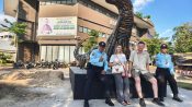 Polisi Labuan Bajo Sulap 500 Knalpot Brong Jadi Patung Komodo