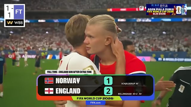 Drama Menit Akhir: Inggris Bungkam Norwegia 2-1 Lewat Bellingham