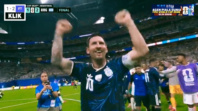 Messi Pimpin Argentina ke Final, The Three Lions Tersungkur 2-1  di Atlanta
